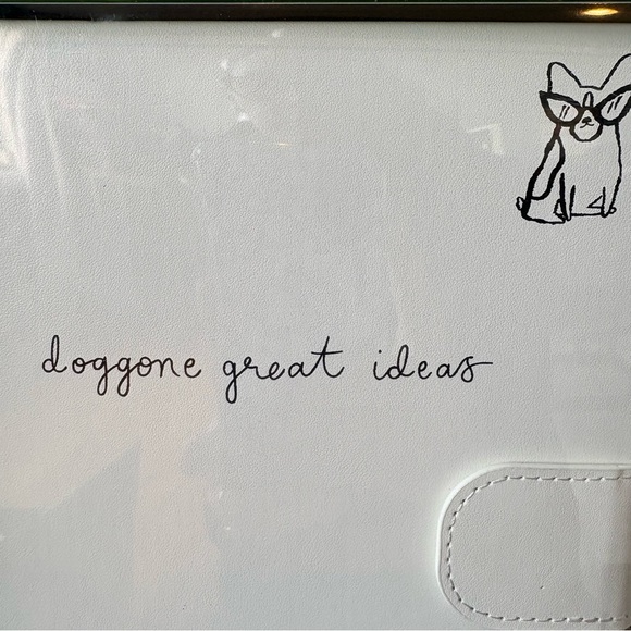 Kate Spade Journal & Pencil Case Set Leather NEW Dog Party Office Teacher Gift - Picture 4 of 7